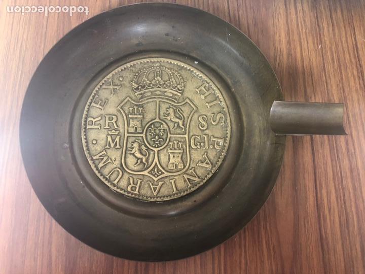 Antig&uuml;edades: PLATO BRONCE CON SELLO NUMISMATICO. - Foto 1