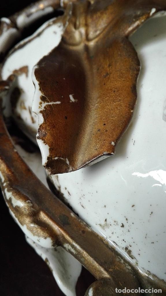 Antig&uuml;edades: Centro de mesa isabelino de opalina para restaurar - Foto 10
