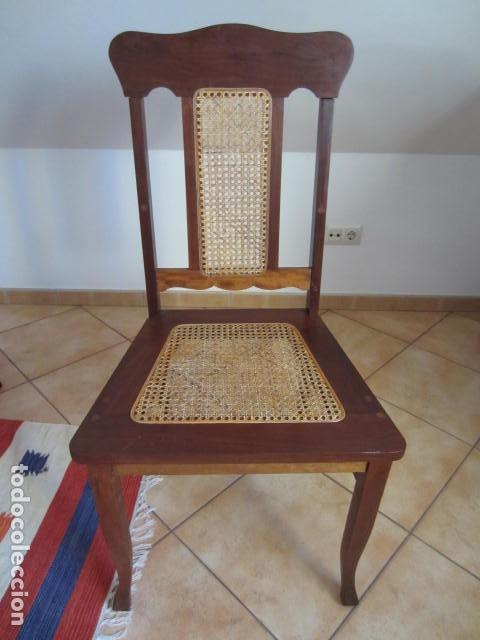 Antig&uuml;edades: SILLA - ANTIGUO SILL&Oacute;N - CAOBA - RESTAURADA + INFO. - Foto 1