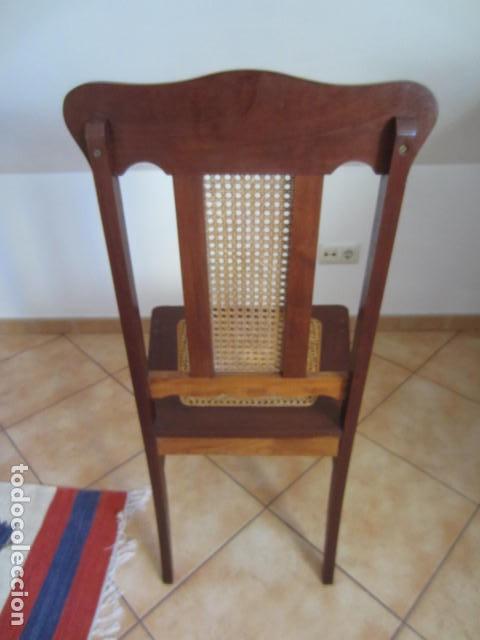 Antig&uuml;edades: SILLA - ANTIGUO SILL&Oacute;N - CAOBA - RESTAURADA + INFO. - Foto 2