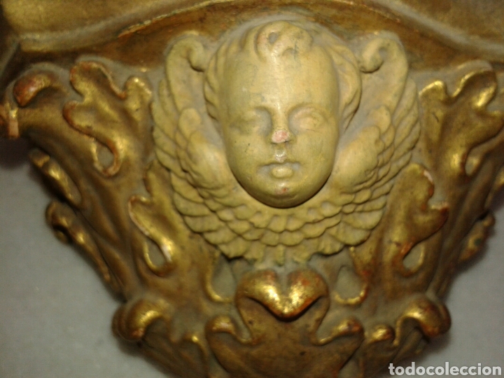 Antig&uuml;edades: MENZULA RELIGIOSA ESTUCO Y MADERA - Foto 2