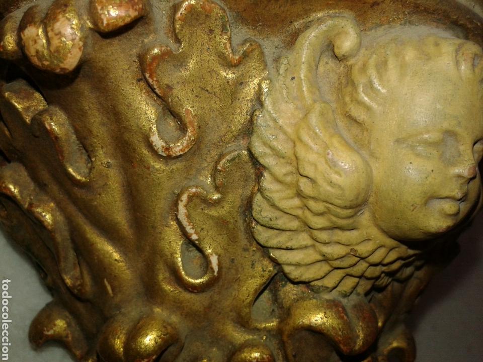 Antig&uuml;edades: MENZULA RELIGIOSA ESTUCO Y MADERA - Foto 5