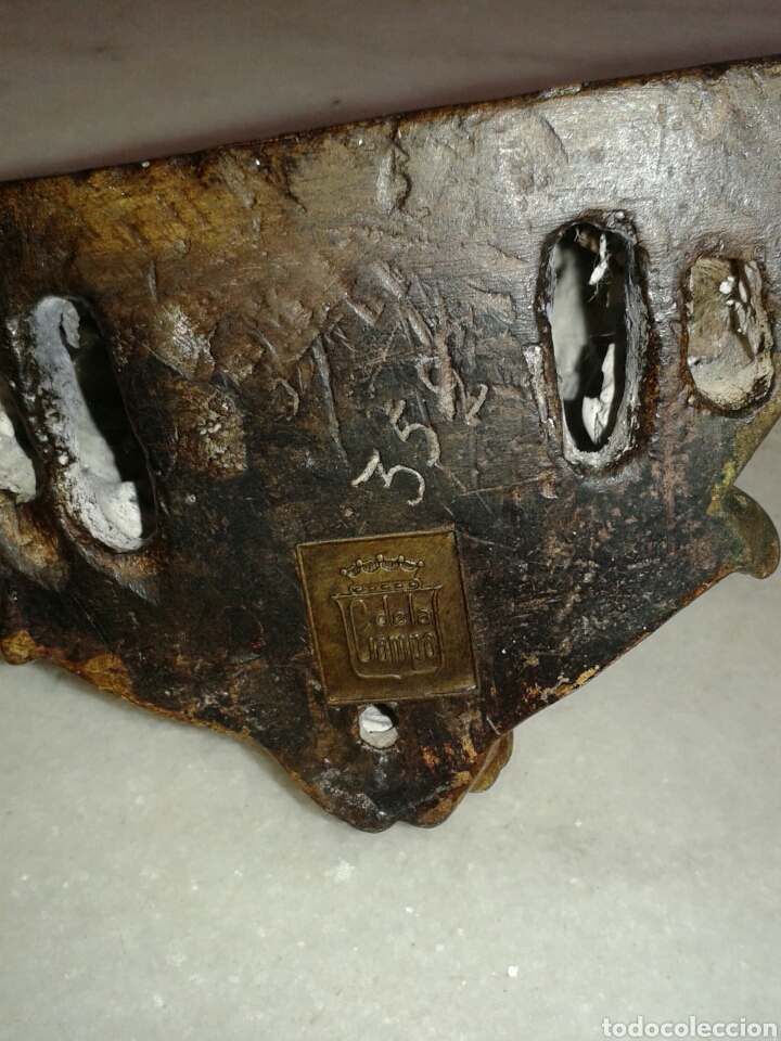 Antig&uuml;edades: MENZULA RELIGIOSA ESTUCO Y MADERA - Foto 9