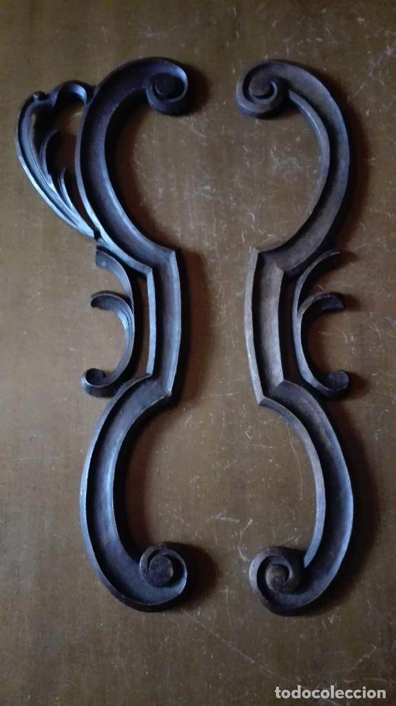 Antiguidades: Pareja de Aricos siglo 19 de roble