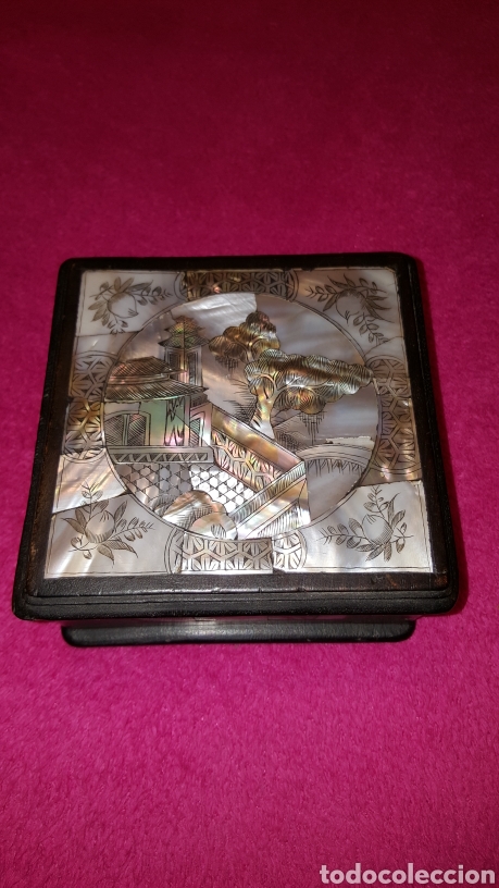 Antig&uuml;edades: CAJA ORIENTAL CON ADORNOS DE N&Aacute;CAR - Foto 2