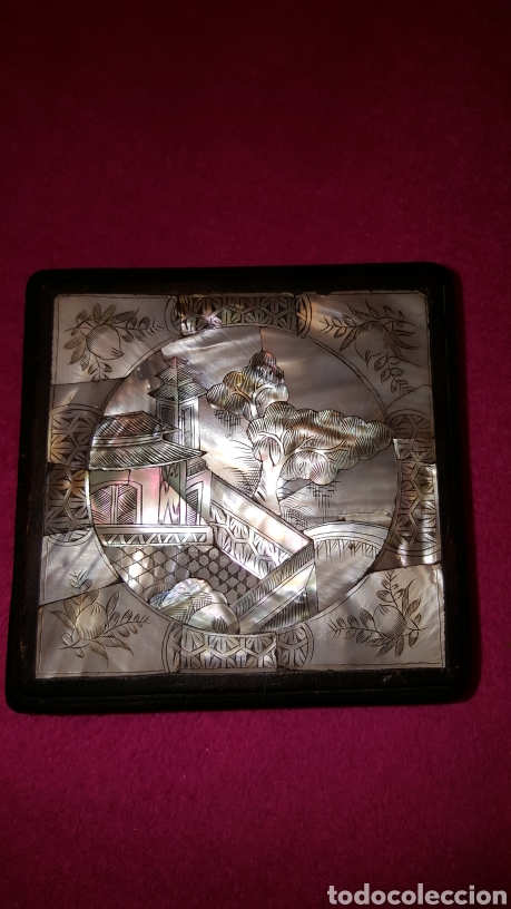 Antig&uuml;edades: CAJA ORIENTAL CON ADORNOS DE N&Aacute;CAR - Foto 3
