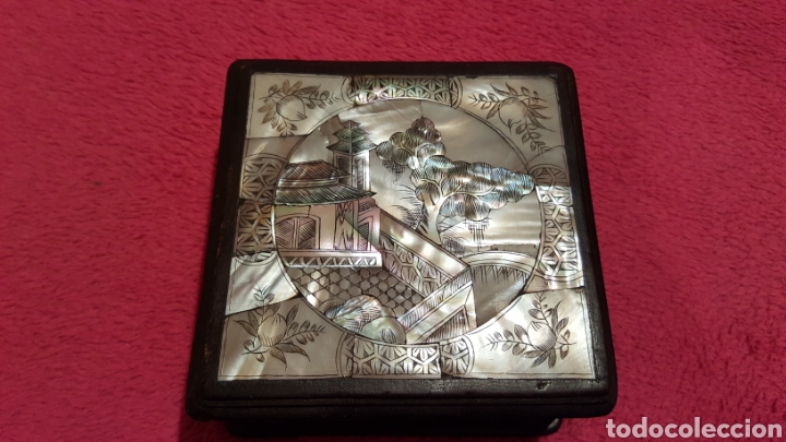 Antig&uuml;edades: CAJA ORIENTAL CON ADORNOS DE N&Aacute;CAR - Foto 4