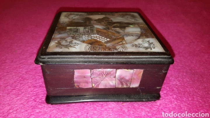 Antig&uuml;edades: CAJA ORIENTAL CON ADORNOS DE N&Aacute;CAR - Foto 5
