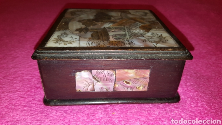 Antig&uuml;edades: CAJA ORIENTAL CON ADORNOS DE N&Aacute;CAR - Foto 6