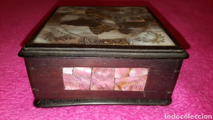 Antig&uuml;edades: CAJA ORIENTAL CON ADORNOS DE N&Aacute;CAR - Foto 7