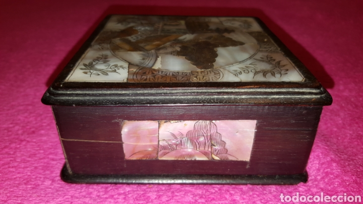 Antig&uuml;edades: CAJA ORIENTAL CON ADORNOS DE N&Aacute;CAR - Foto 8