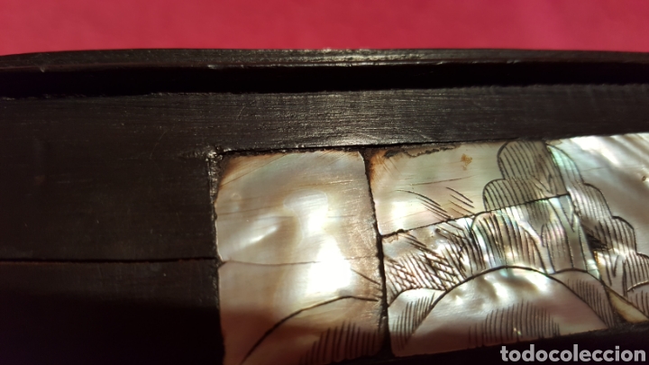 Antig&uuml;edades: CAJA ORIENTAL CON ADORNOS DE N&Aacute;CAR - Foto 10