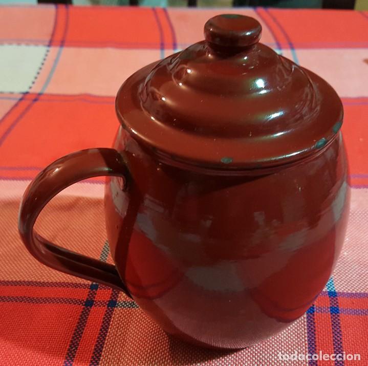 Antiguidades: Pucheros esmaltados a&ntilde;os 1940/50 -