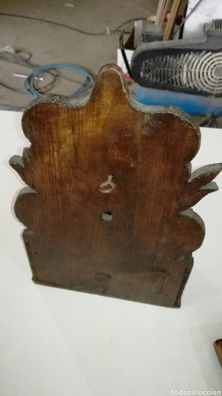 Antig&uuml;edades: Especiero de madera de pino L R - Foto 3
