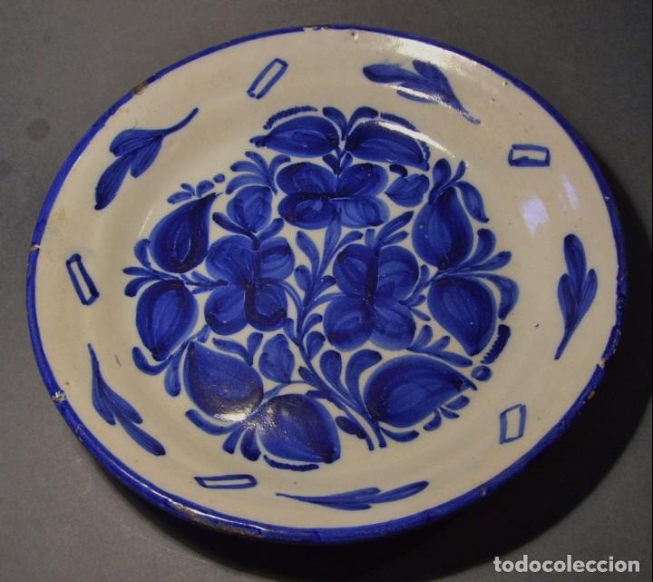 Antig&uuml;edades: PLATO  CER&Aacute;MICA  DE  MANISES  XIX - Foto 1