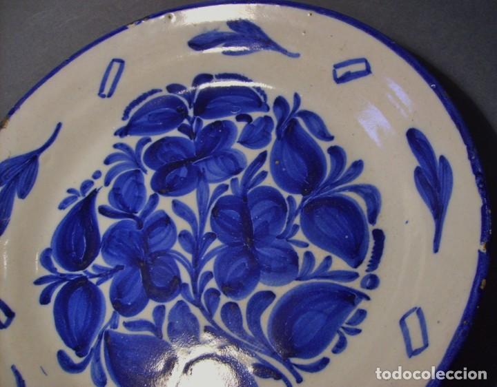 Antig&uuml;edades: PLATO  CER&Aacute;MICA  DE  MANISES  XIX - Foto 4