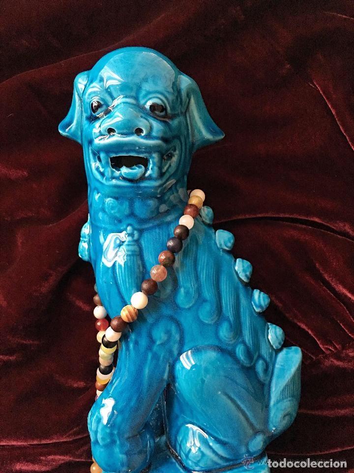 Antig&uuml;edades: Perros Foo, 33 cm; a&ntilde;o: 80-90 - Foto 3
