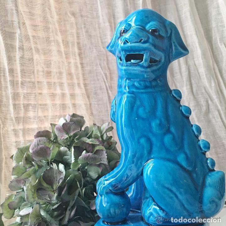 Antig&uuml;edades: Perros Foo, 33 cm; a&ntilde;o: 80-90 - Foto 5