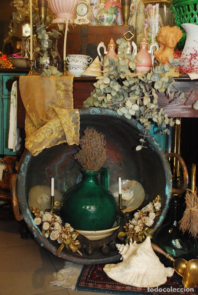 Antig&uuml;edades: ESPECTACULAR OLLA DE COBRE ANTIGUA - Foto 3
