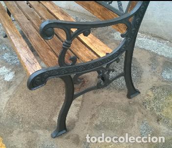 Antig&uuml;edades: Banco de madera y forja - Foto 2