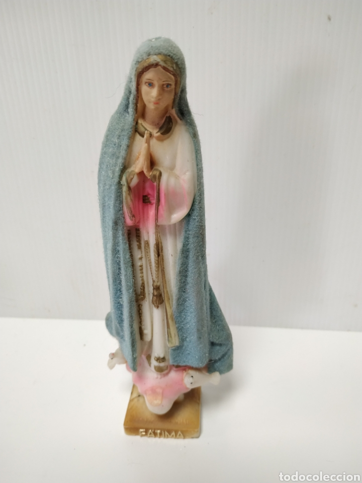Antig&uuml;edades: Imagen virgen de F&aacute;tima 16 cm - Foto 1
