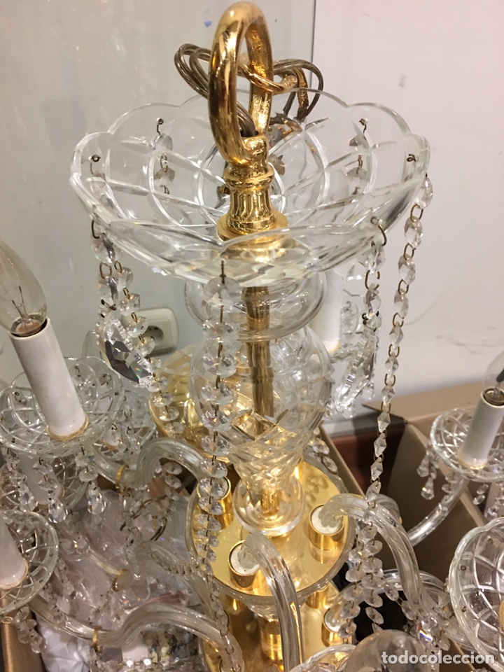 Antig&uuml;edades: L&aacute;mpara de cristal - Foto 2