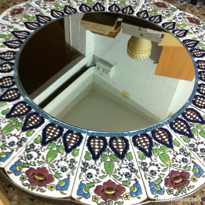 Antig&uuml;edades: Espejo hecho de ladrillos de ceramica - Foto 2