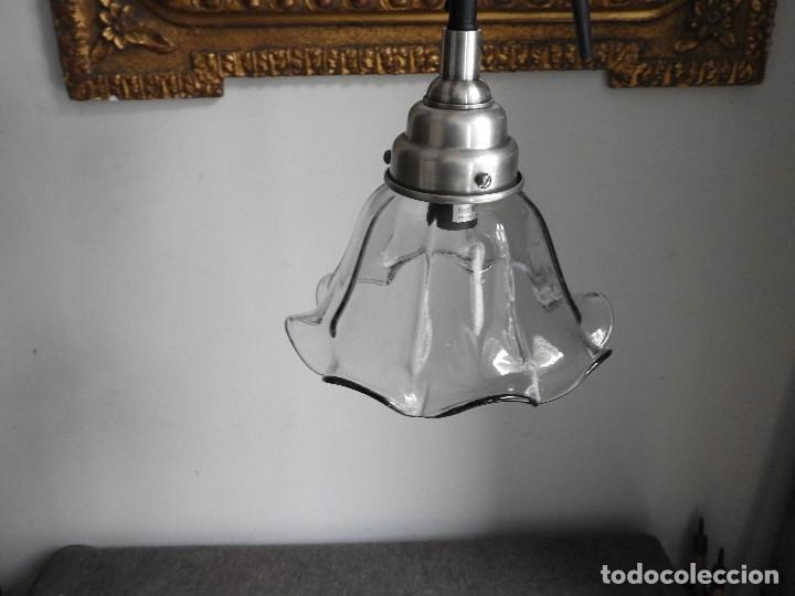 Antig&uuml;edades: LAMPARA DE CRISTAL EN FORMA DE FLOR - Foto 2