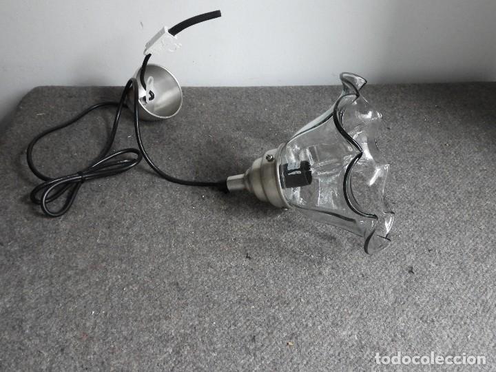 Antig&uuml;edades: LAMPARA DE CRISTAL EN FORMA DE FLOR - Foto 4
