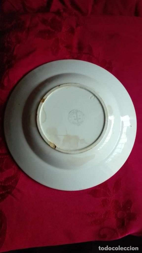 Antig&uuml;edades: Plato blanco de China opaca 1925 - Foto 3