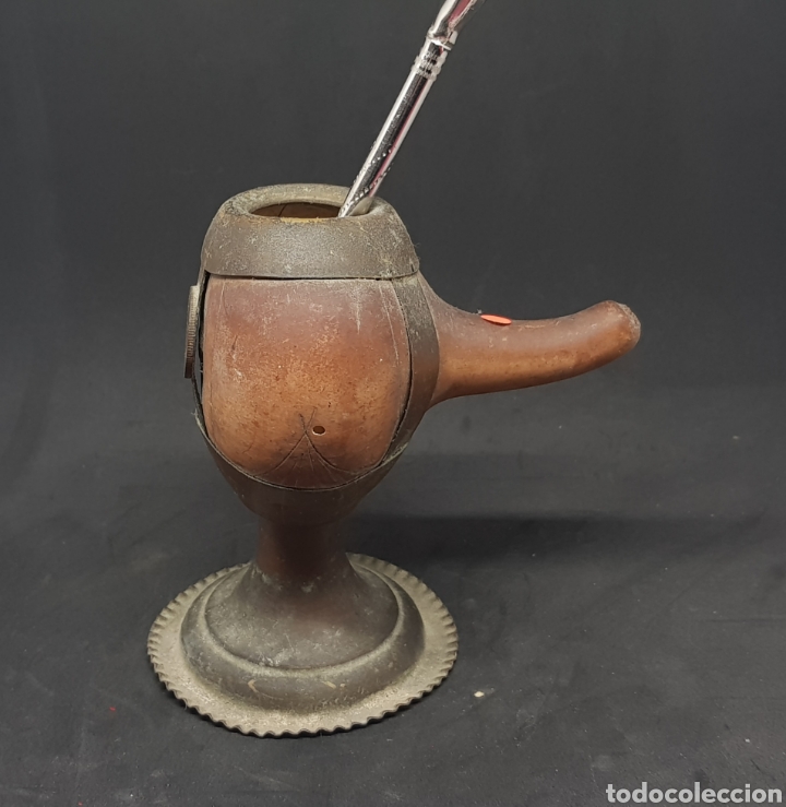 Antig&uuml;edades: Taza mate madera - car126 - Foto 2