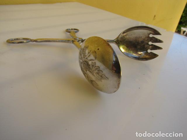 Antig&uuml;edades: Pinzas ensalada. Silverplated. Italy - Foto 1