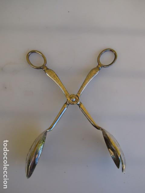 Antig&uuml;edades: Pinzas ensalada. Silverplated. Italy - Foto 3