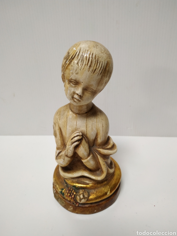 Antig&uuml;edades: Imagen de ni&ntilde;o jesus en estuco - Foto 1