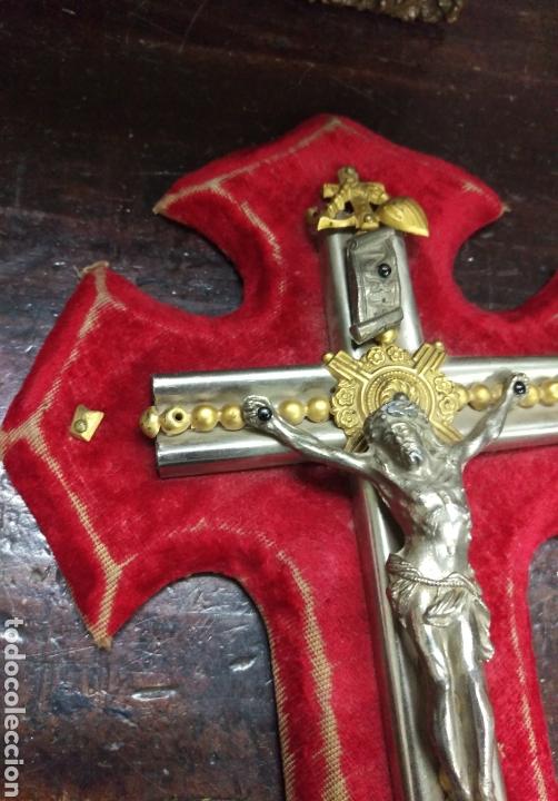 Antig&uuml;edades: CRUCIFIJO BENDITERA A RESTAURAR - Foto 2