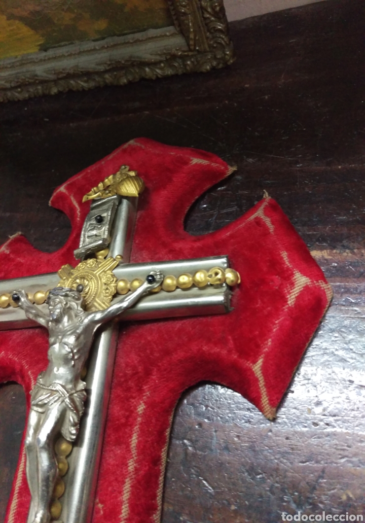 Antig&uuml;edades: CRUCIFIJO BENDITERA A RESTAURAR - Foto 3