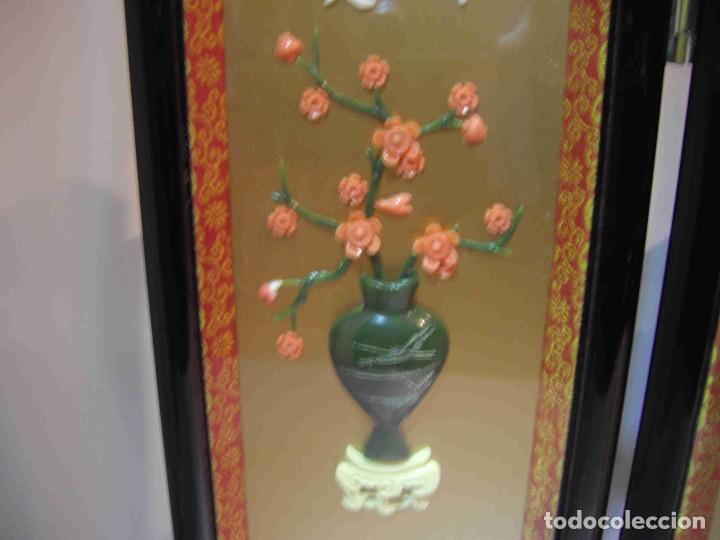 Antig&uuml;edades: MINI BIOMBO JARRONES PIEDRA - Foto 3