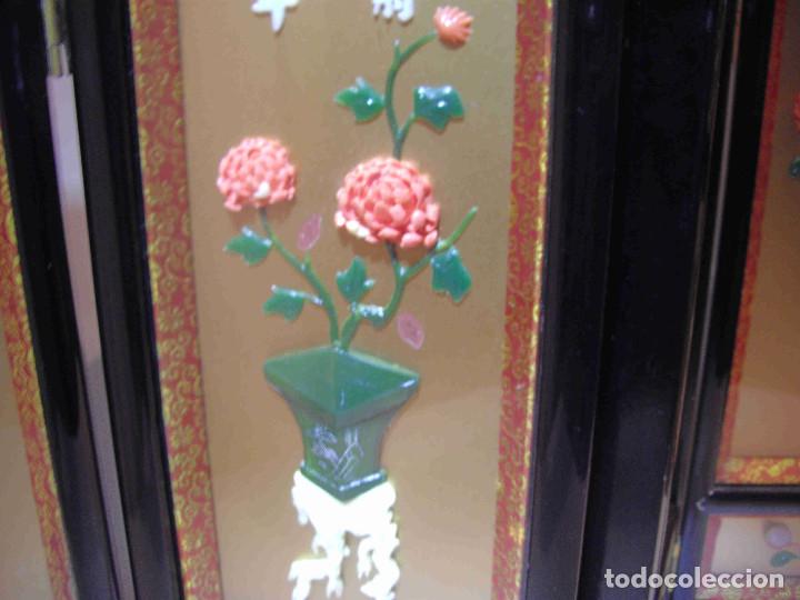 Antig&uuml;edades: MINI BIOMBO JARRONES PIEDRA - Foto 4