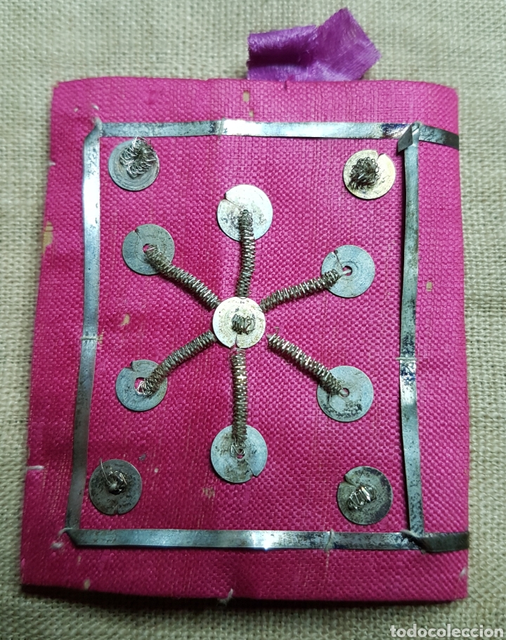 Antig&uuml;edades: Antiguo escapulario con promesa responsorum - Foto 2