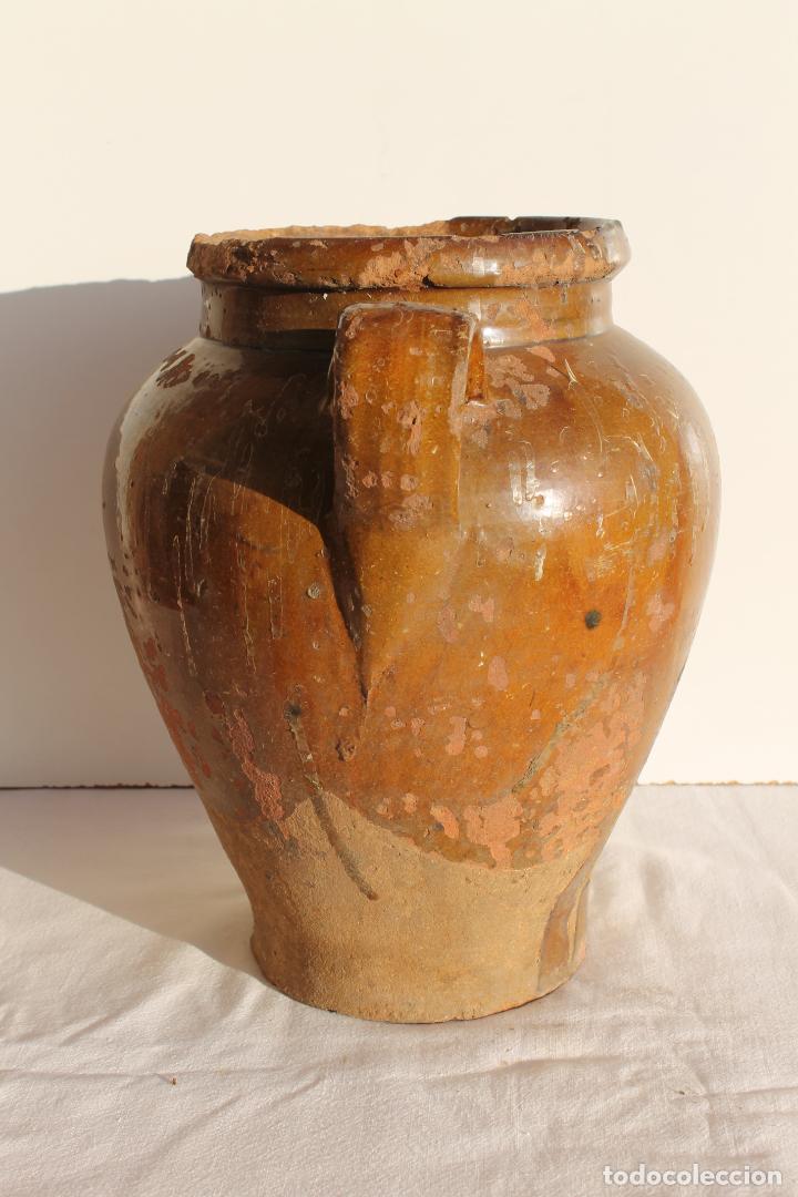 Antig&uuml;edades: ORZA DE BARRO PARCIALMENTE VIDRIADA - Foto 3