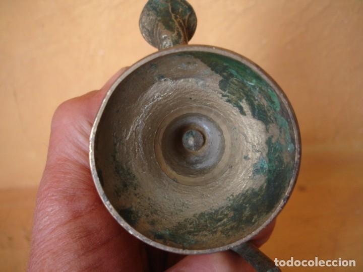 Antig&uuml;edades: CANDIL ANTIGUO PERSA DE BRONCE 32CM - Foto 5