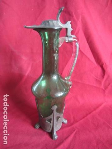 Antig&uuml;edades: BOTELLA MODERNISTA ESTA&Ntilde;O- CRISTAL