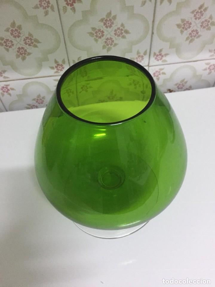 Antig&uuml;edades: COPA CRISTAL CO&Ntilde;AC BICOLOR VERDE - Foto 2