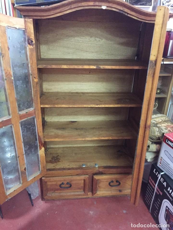Antig&uuml;edades: VITRINA MADERA MACIZA HECHA A MANO - Foto 12