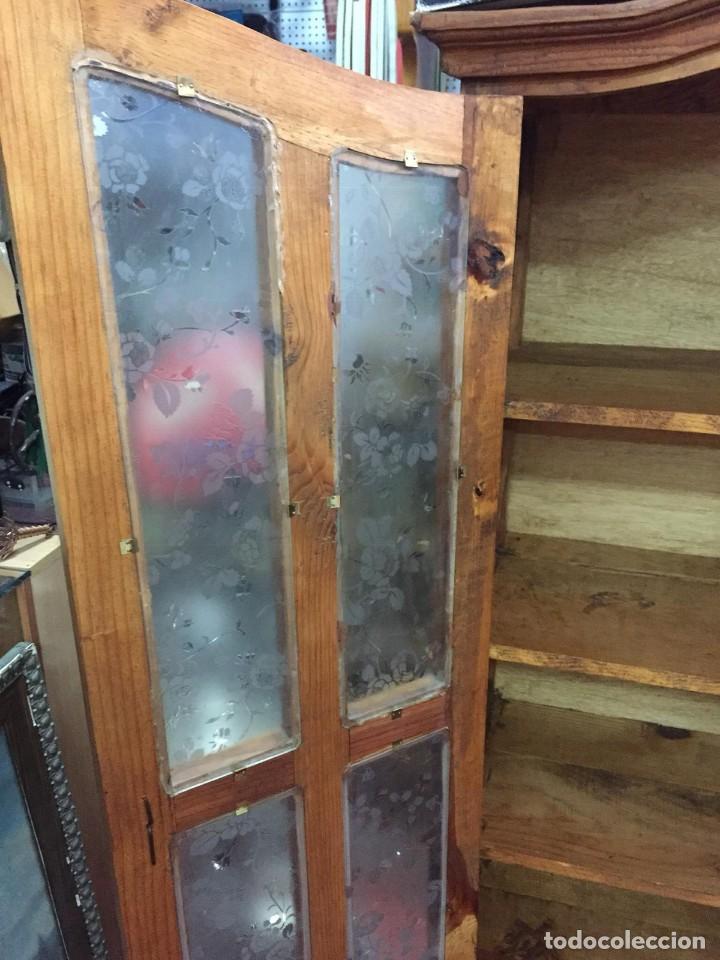 Antig&uuml;edades: VITRINA MADERA MACIZA HECHA A MANO - Foto 14