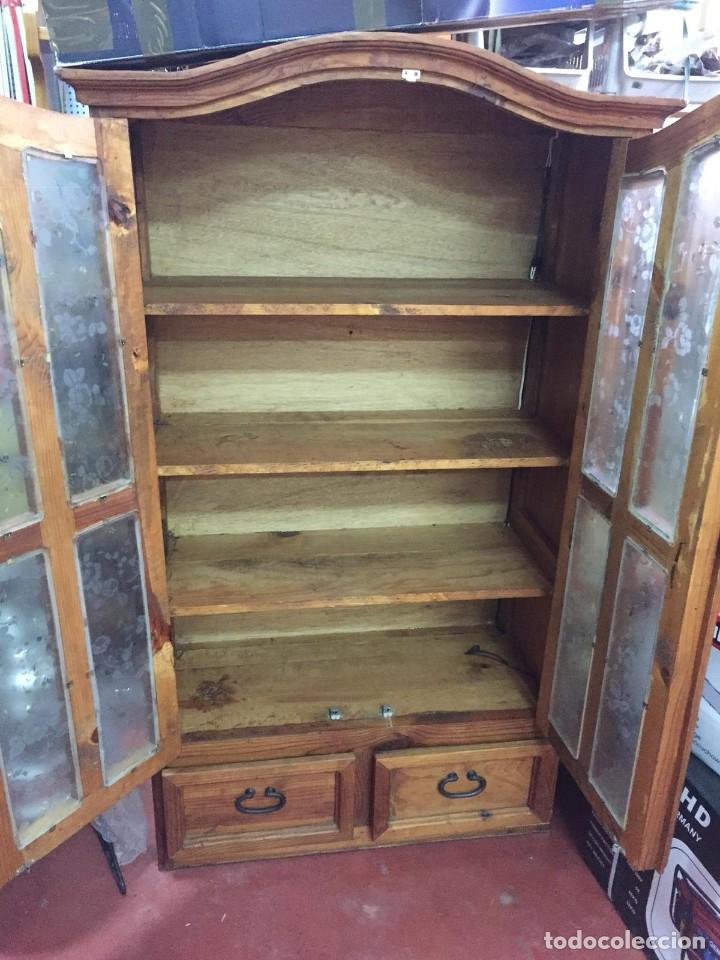 Antig&uuml;edades: VITRINA MADERA MACIZA HECHA A MANO - Foto 15