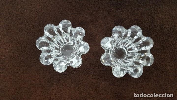 Antig&uuml;edades: PAREJA DE CANDELABROS DE CRISTAL - Foto 2