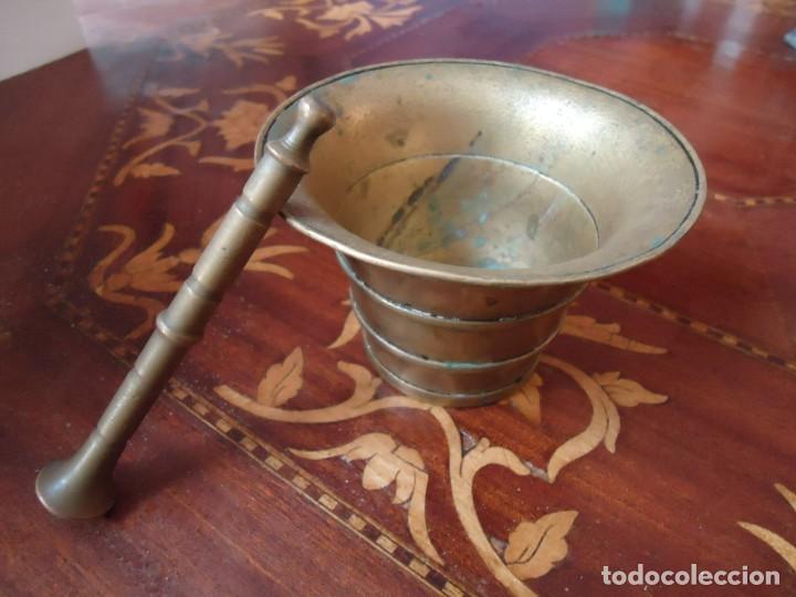 Oggetti Antichi: ALMIREZ. MORTERO DE BRONCE, CON MAZA. ANTIQU&Iacute;SIMO, SIGLO XIX, VER FOTOS. 3