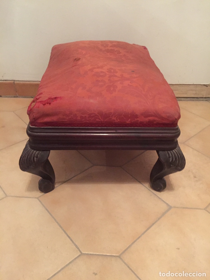 Antigüedades: Antigua silla partera mallorquina y reposapies - Foto 2 - 140796682