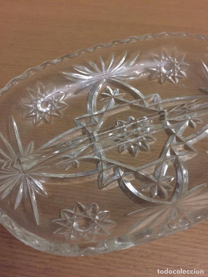 Antig&uuml;edades: CUENCO OVALADO DE CRISTAL TALLADO - Foto 2